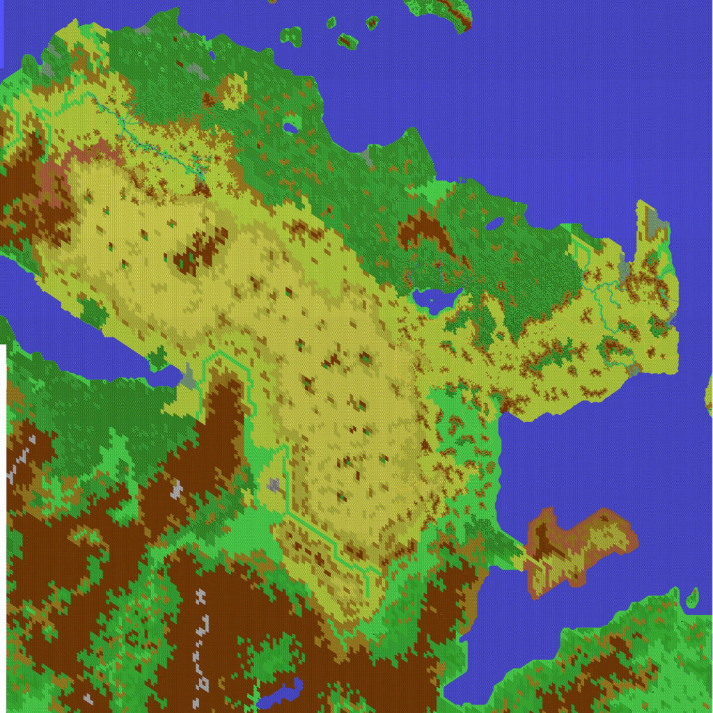 Eastern Davania, 8 miles per hex by Thibault Sarlat, May 2004