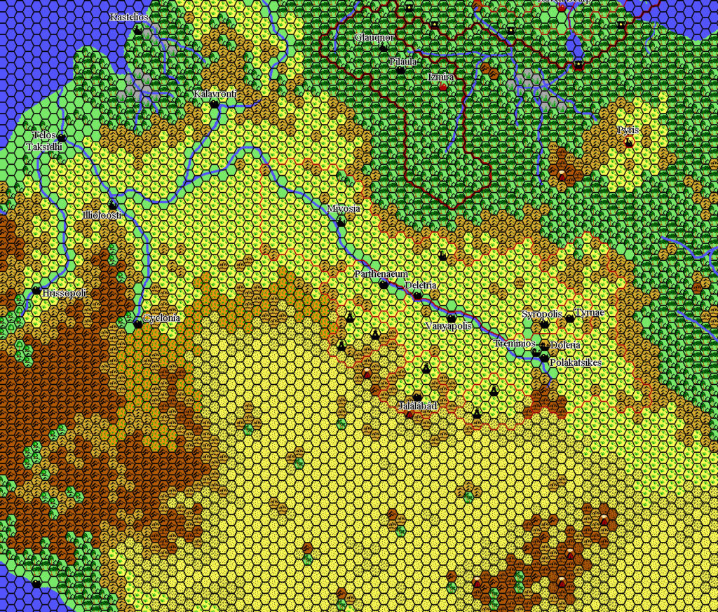 Polakatsikes Area 1019 AC, 24 miles per hex by Thibault Sarlat, February 2003