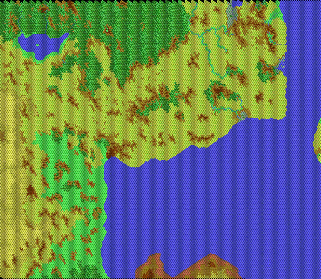 Vanya’s Rest Region, 8 miles per hex by Thibault Sarlat, February 2003