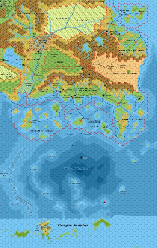 Known World, 24 miles per hex (1984)