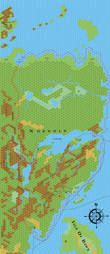 Norwold, 24 miles per hex (1984)