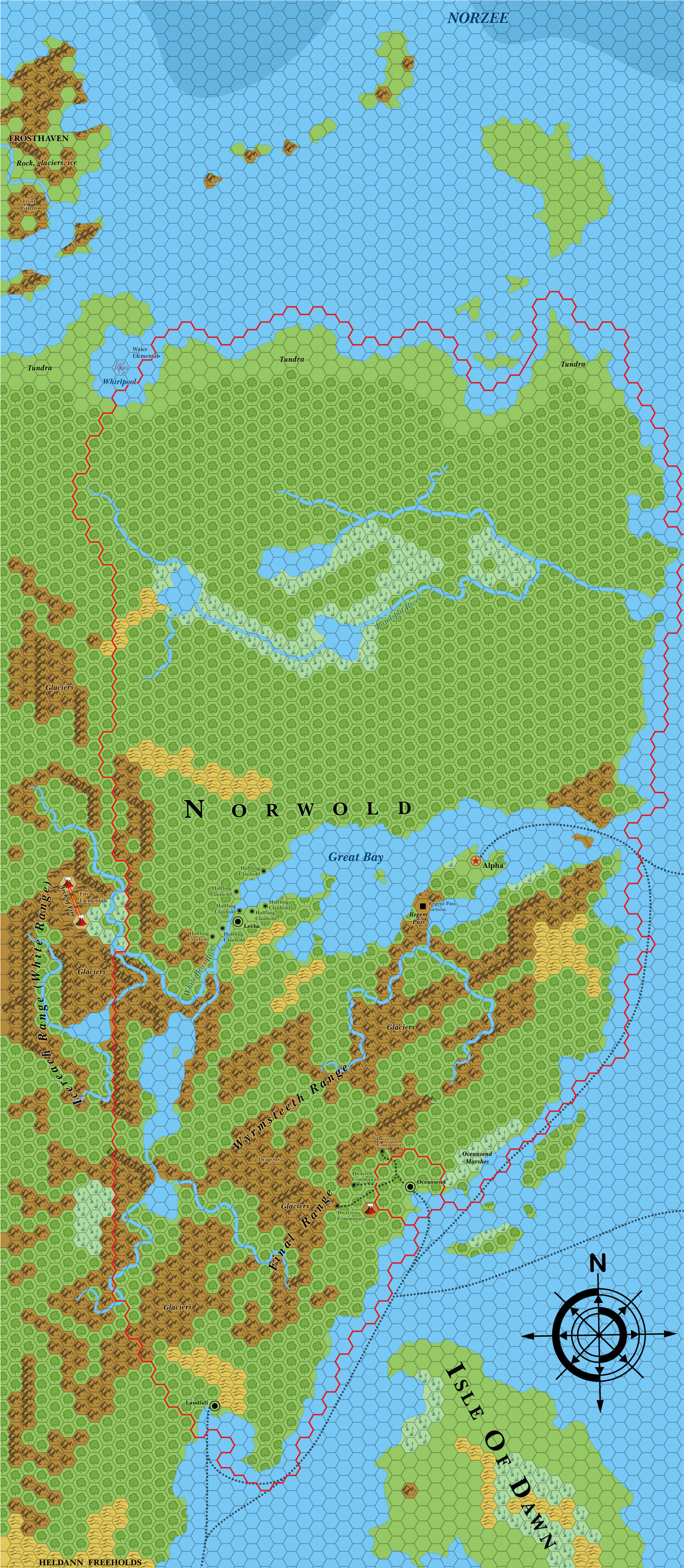 Norwold, 24 miles per hex (1985)