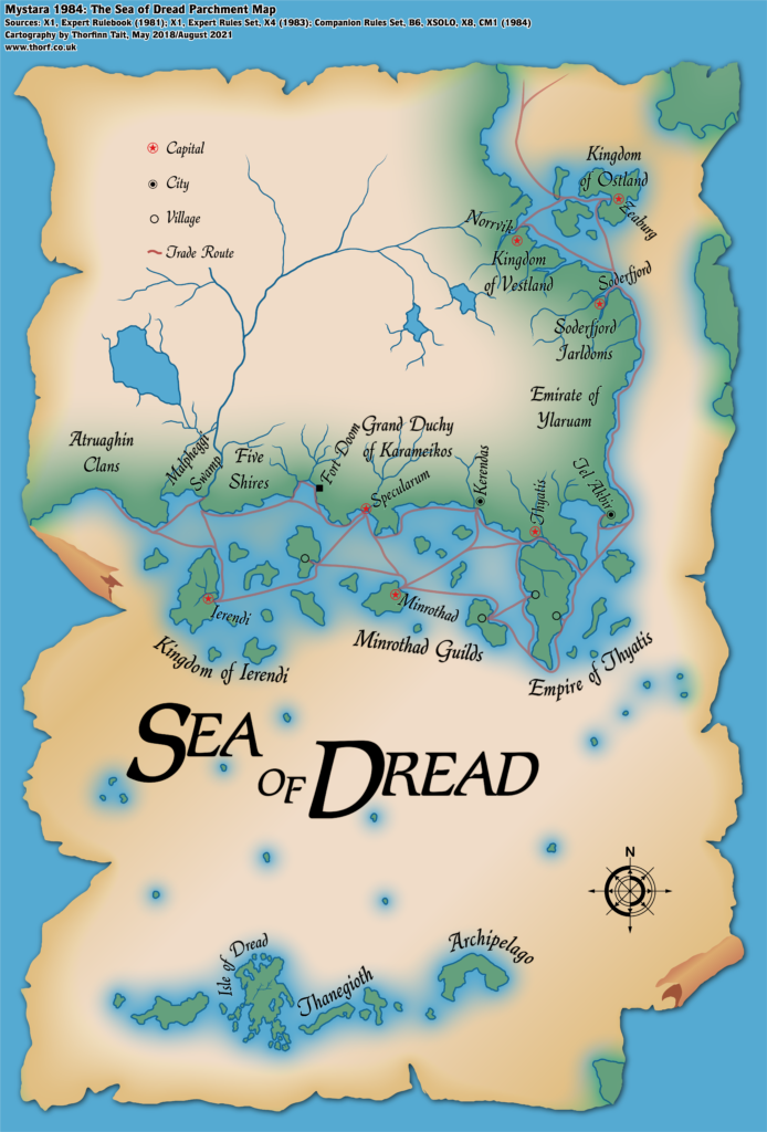 Sea of Dread Parchment Map (1984)