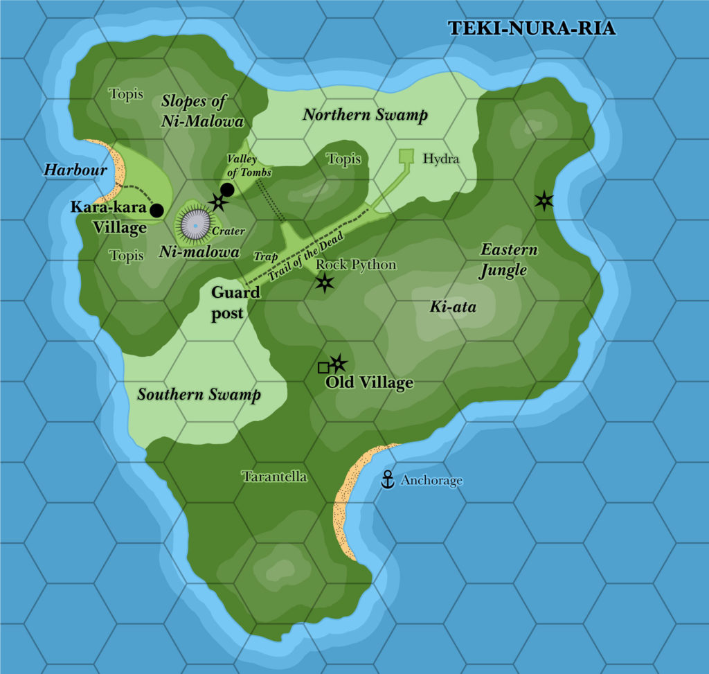 Teki-nura-ria, 0.5 miles per hex (1984)