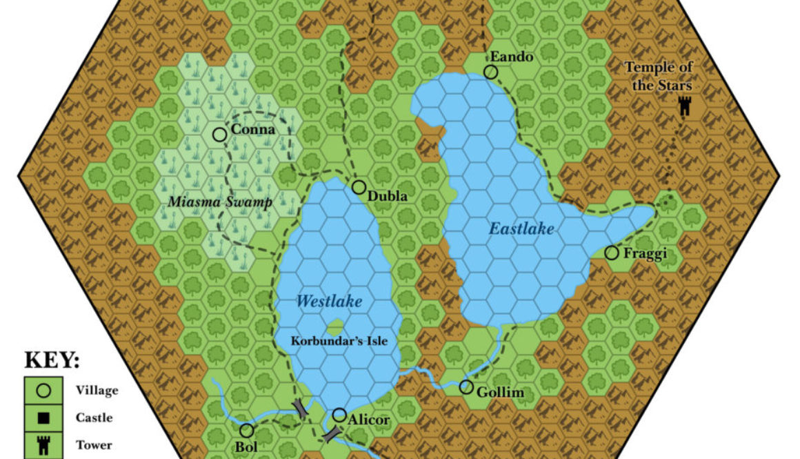 The Barony of Twolakes Vale, 1 mile per hex (1984)