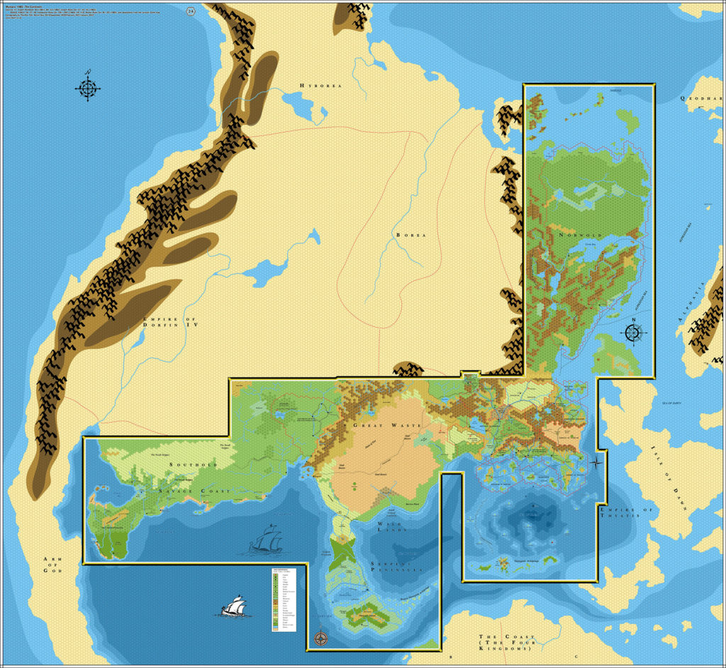 Brun, 24 miles per hex (1985)