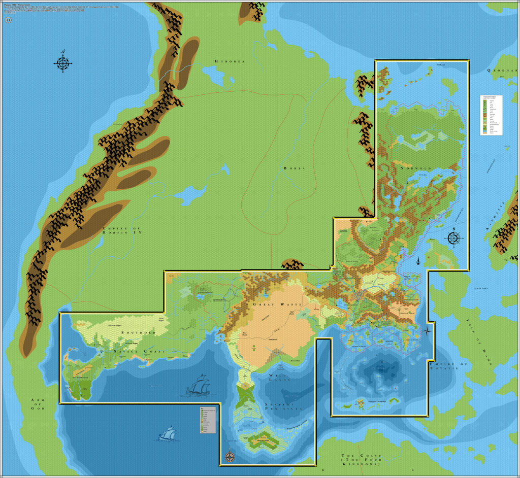 Brun, 24 miles per hex (1986) 100 DPI