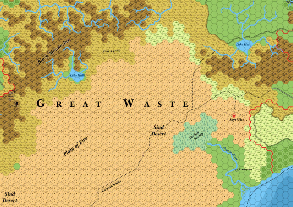 Great Waste, 24 miles per hex (1985)