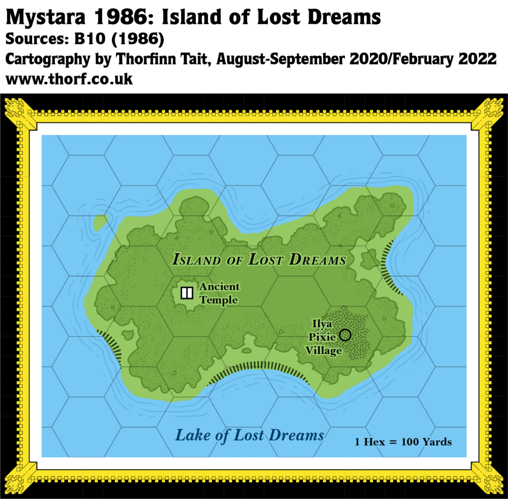 Island of Lost Dreams, 100 yards per hex (1986)