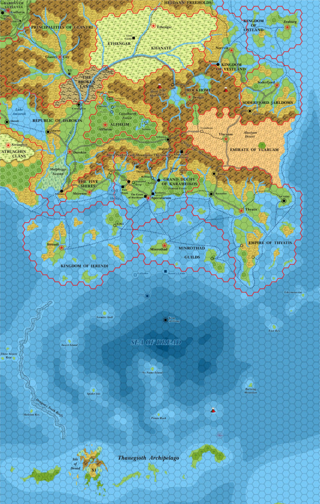 Known World, 24 miles per hex (1986)