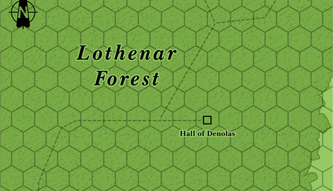 Lothenar Forest, 4 miles per hex (1986)