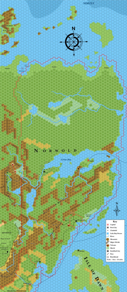 Norwold, 24 miles per hex (1986)