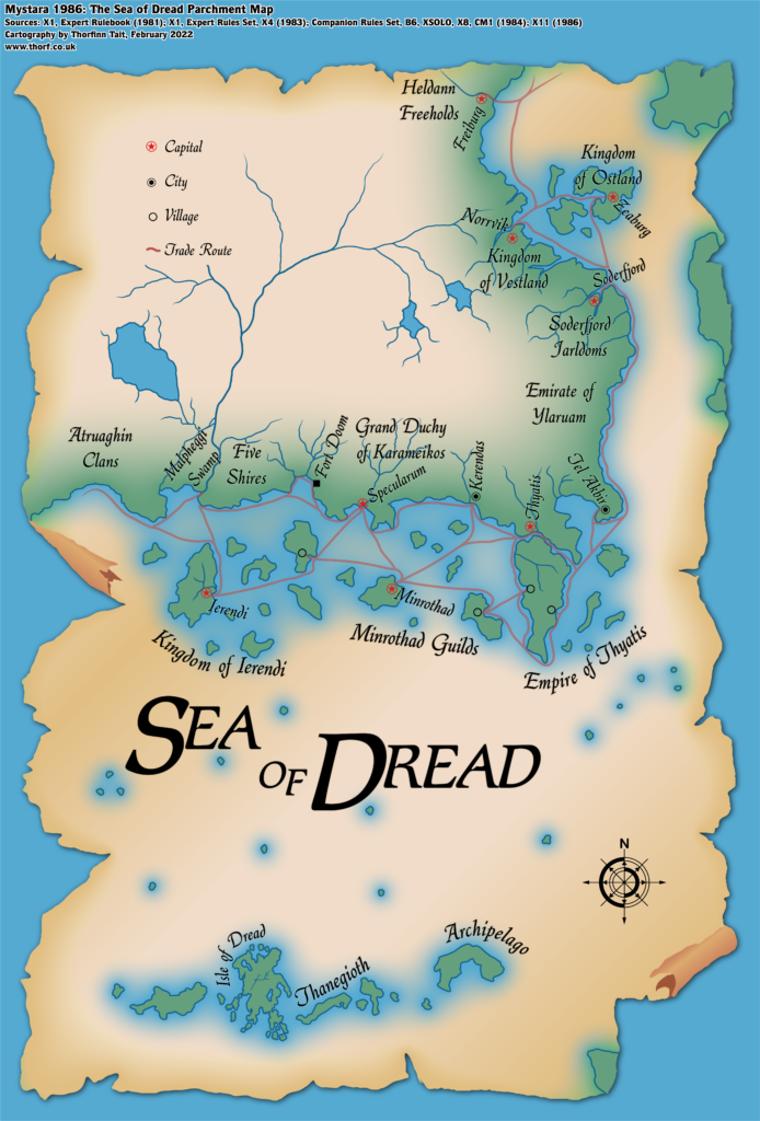 Sea of Dread Parchment Map (1986)