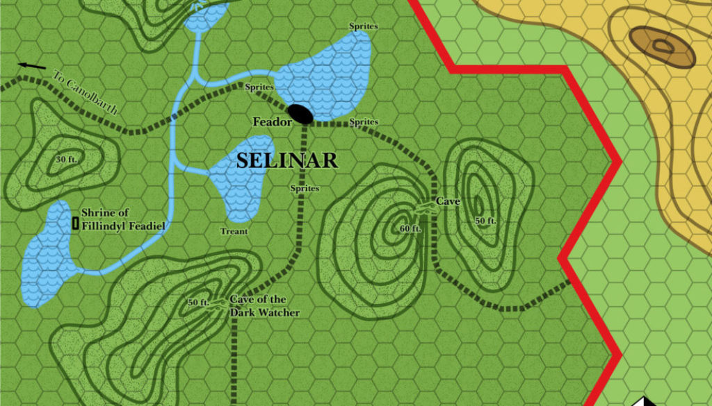 Selinar, 3 miles per hex (1986)