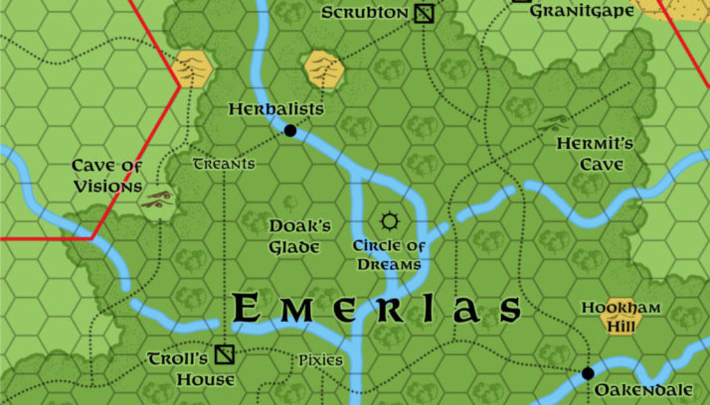 The Emerlas, 3 miles per hex (1987)