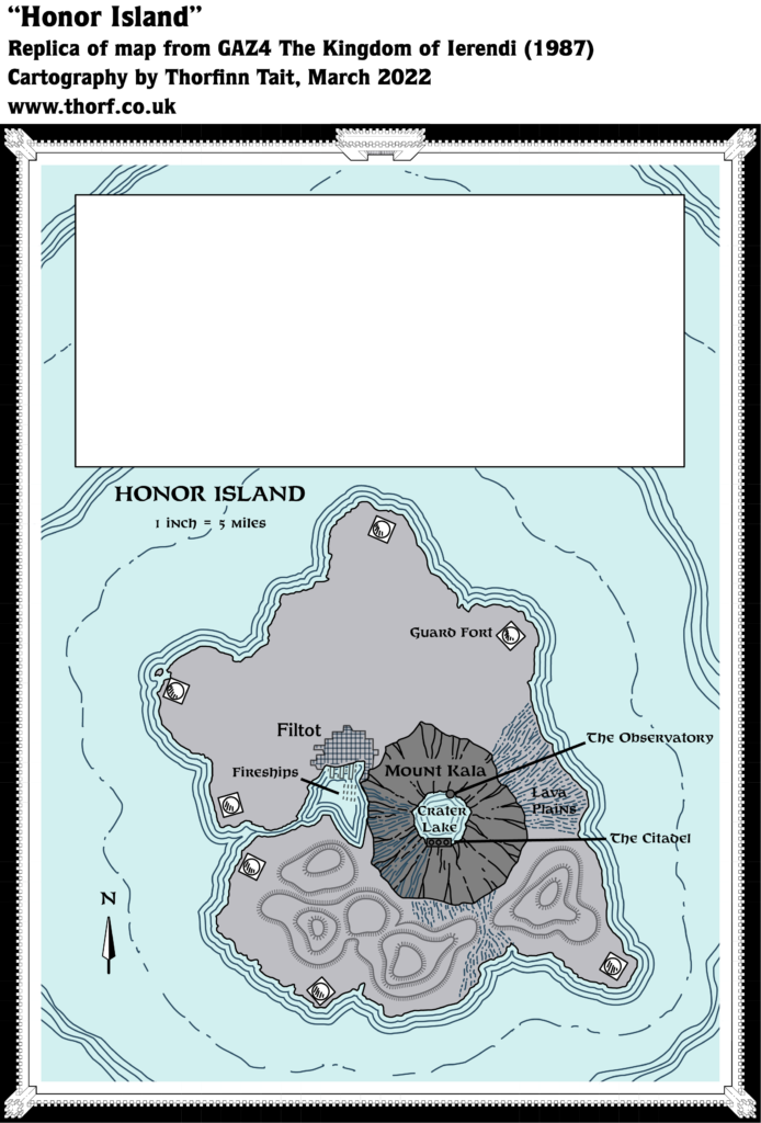 Replica of GAZ4 map of Honor Island