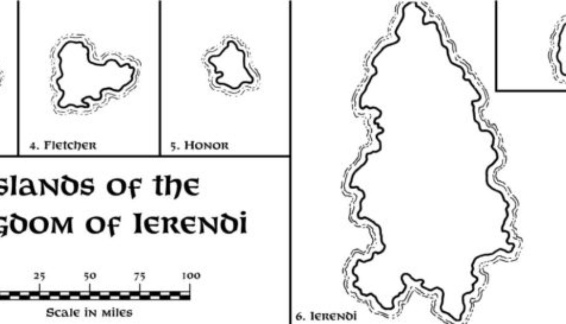 Replica of GAZ4 map of the Islands of the Kingdom of Ierendi