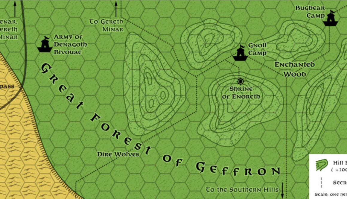 Great Forest of Geffron, 4 miles per hex (1987)