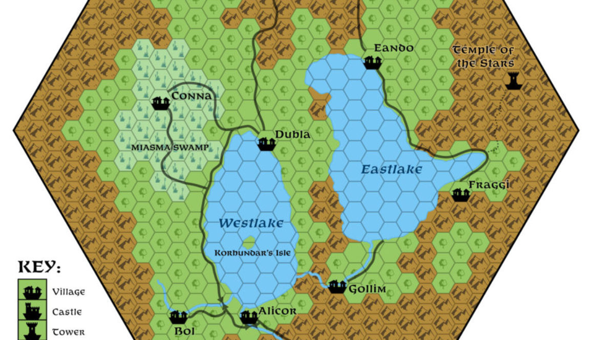 The Barony of Twolakes Vale, 1 mile per hex (1987)