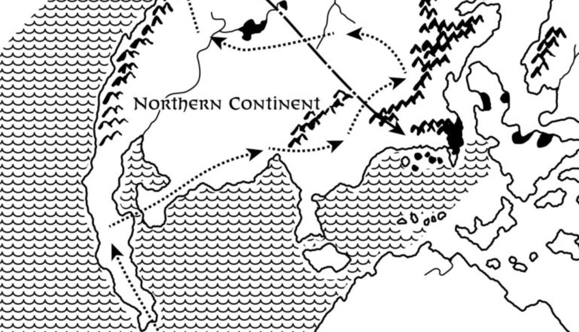 Replica of GAZ5’s map of Elven Migrations