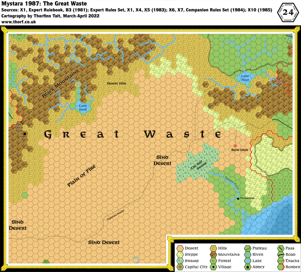 Great Waste, 24 miles per hex (1987)