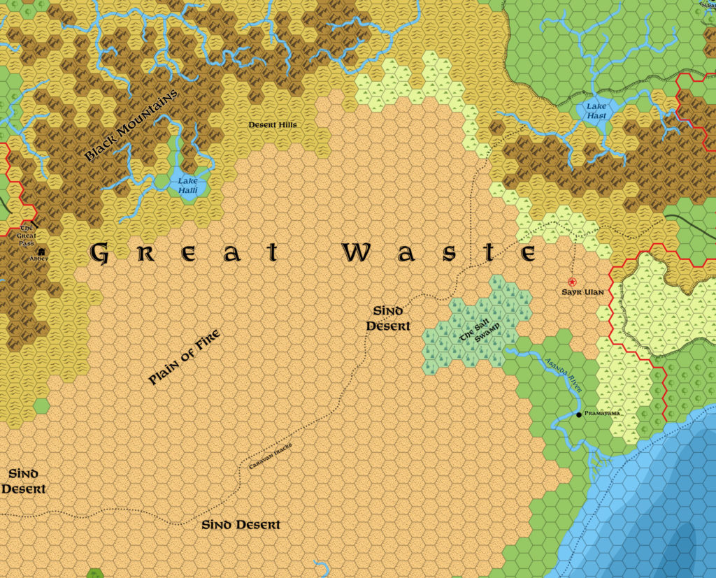 Great Waste, 24 miles per hex (1987)