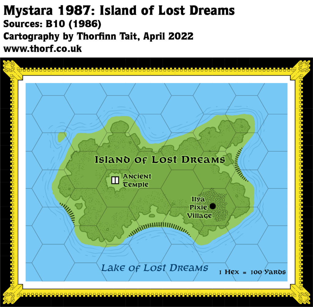 Island of Lost Dreams, 100 yards per hex (1987)