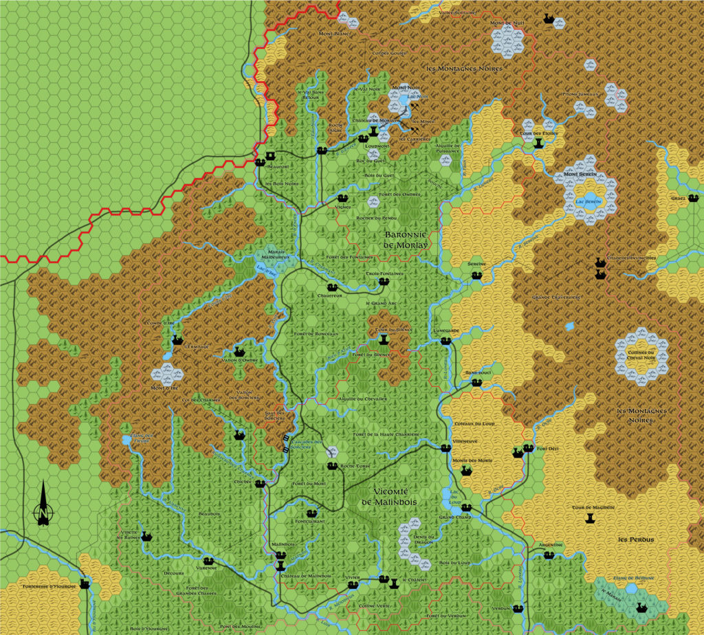 La Vallée des Loups (Valley of the Wolves), 1 mile per hex