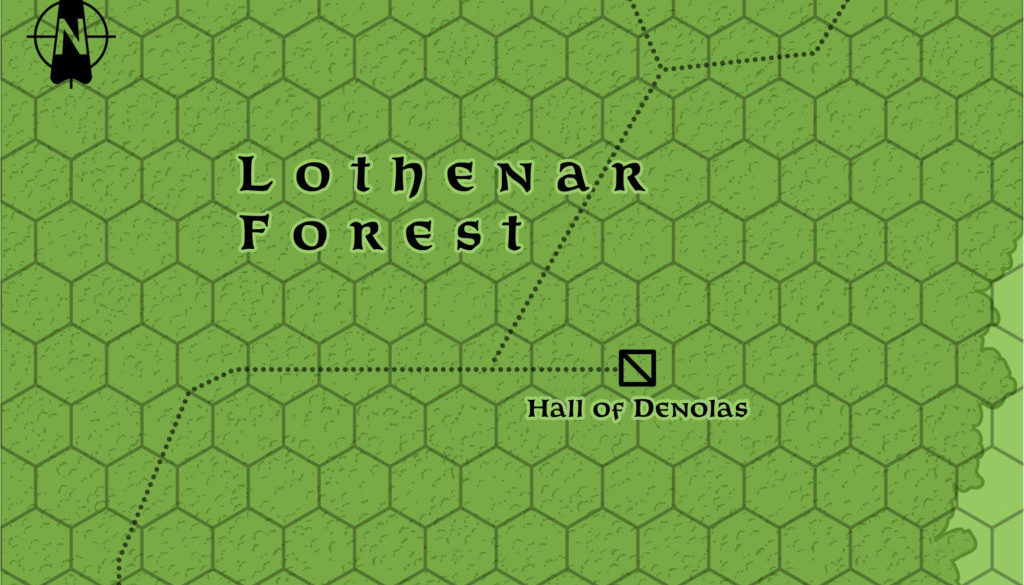 Lothenar Forest, 4 miles per hex (1987)