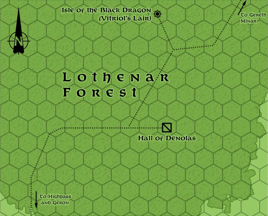 Lothenar Forest, 4 miles per hex (1987)