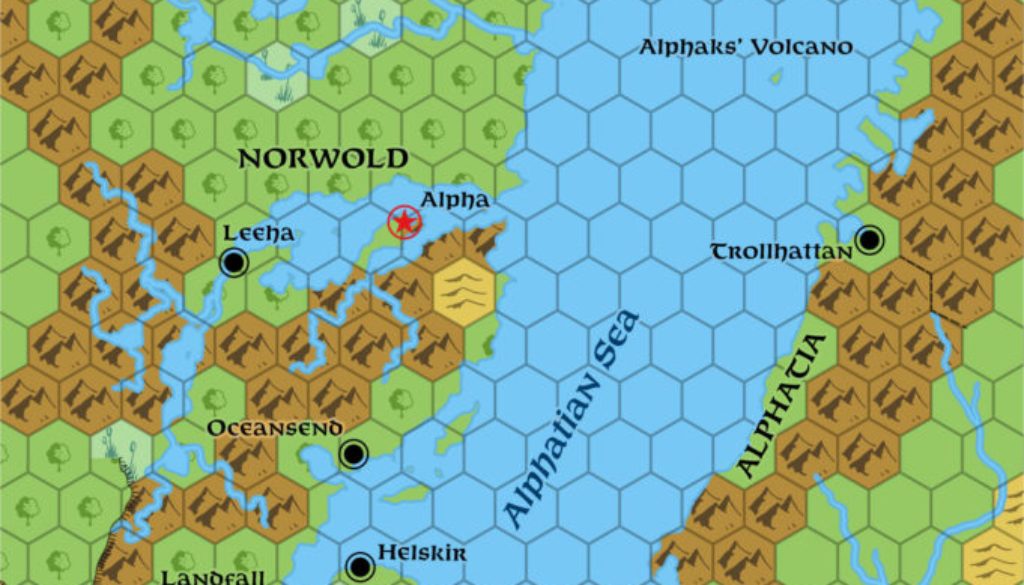 Norwold & Alphatia, 138 miles per hex (1987)