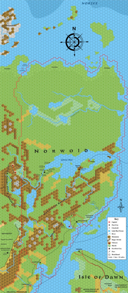 Norwold, 24 miles per hex (1987)