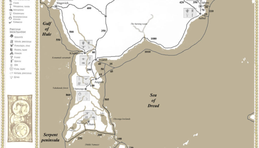 Serpent Peninsula Trade Map by Bertrand Lhoyez, June 2003