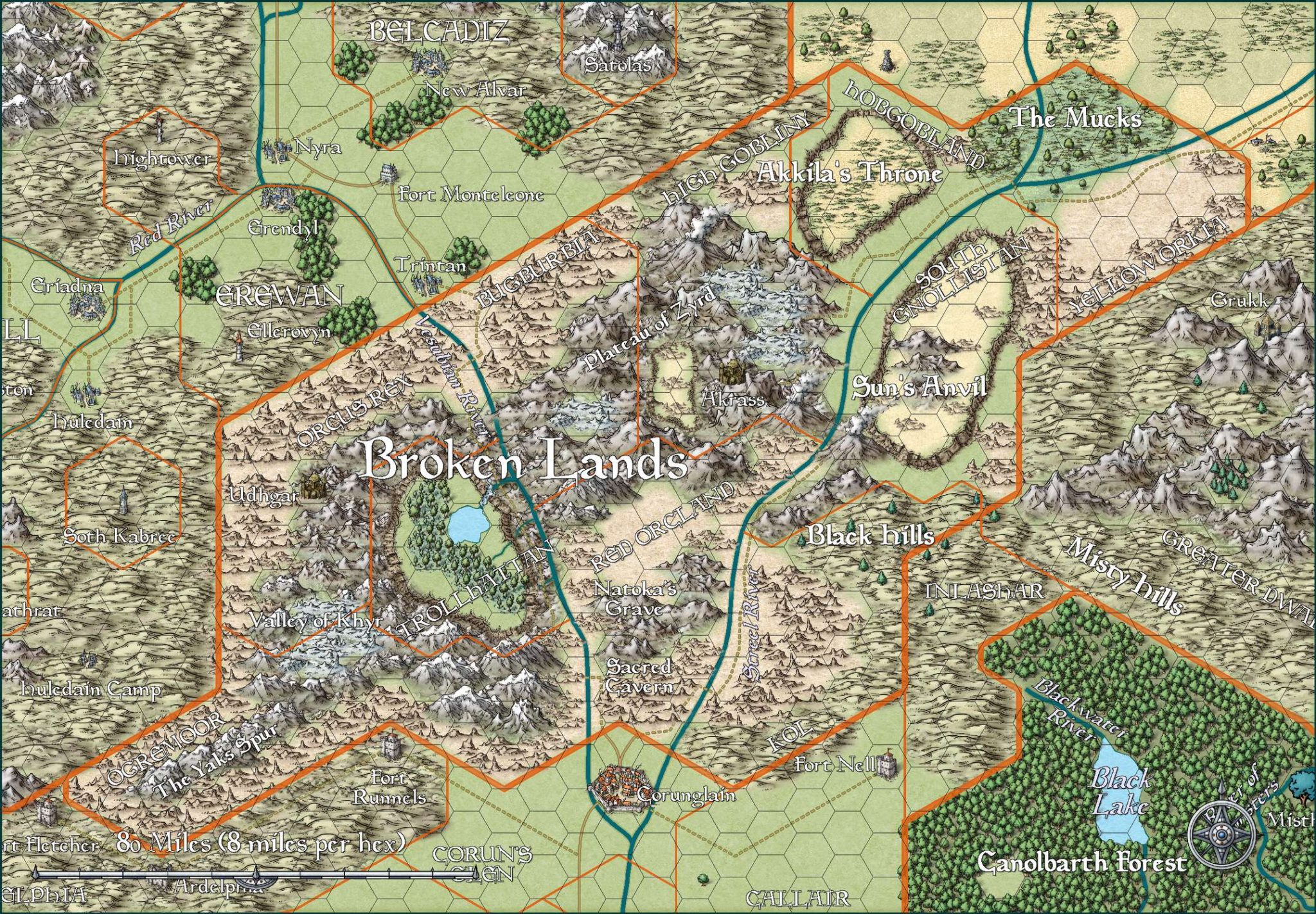 Jason Hibdon’s Broken Lands, 8 mph Atlas of Mystara