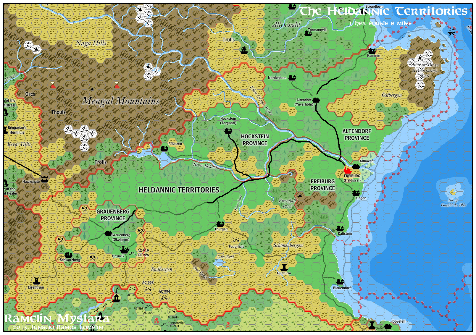 The Heldannic Territories, 8 miles per hex by Jose Ignacio Ramos Lomelin, November 2015 (version 1)