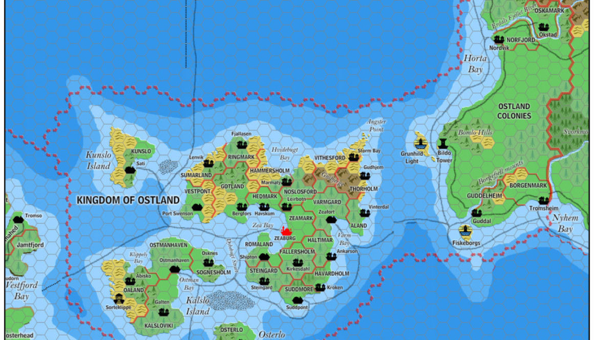 The Kingdom of Ostland, 8 miles per hex by Jose Ignacio Ramos Lomelin, November 2015