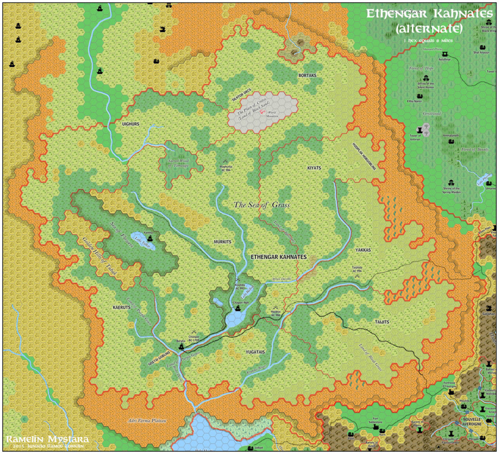 The Ethengar Khanates, 8 miles per hex by Jose Ignacio Ramos Lomelin, November 2015 (version 1)