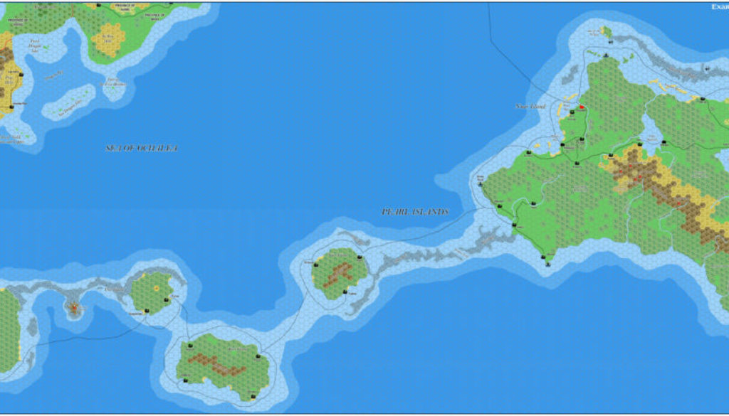 The Exarchate of the Pearl Islands, 8 miles per hex by Jose Ignacio Ramos Lomelin, November 2015 (Version 1)