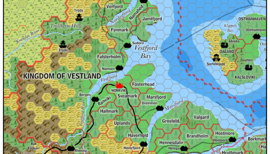 The Kingdom of Vestland, 8 miles per hex by Jose Ignacio Ramos Lomelin, November 2015