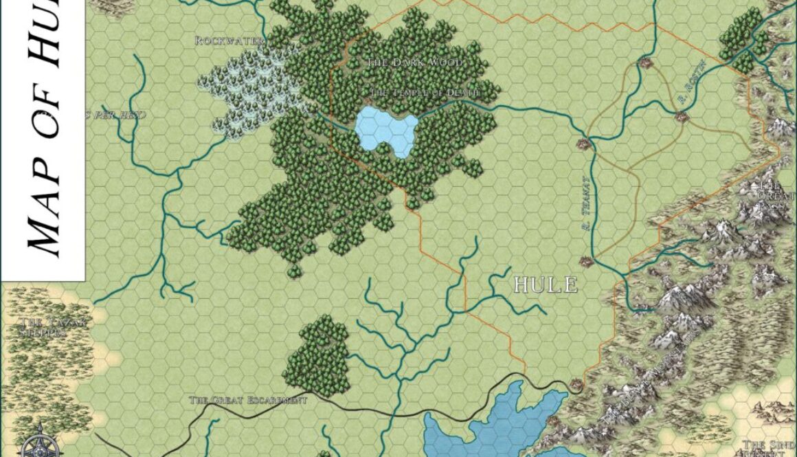 Map of Hule, 24 miles per hex by Jason Hibdon, March 2021
