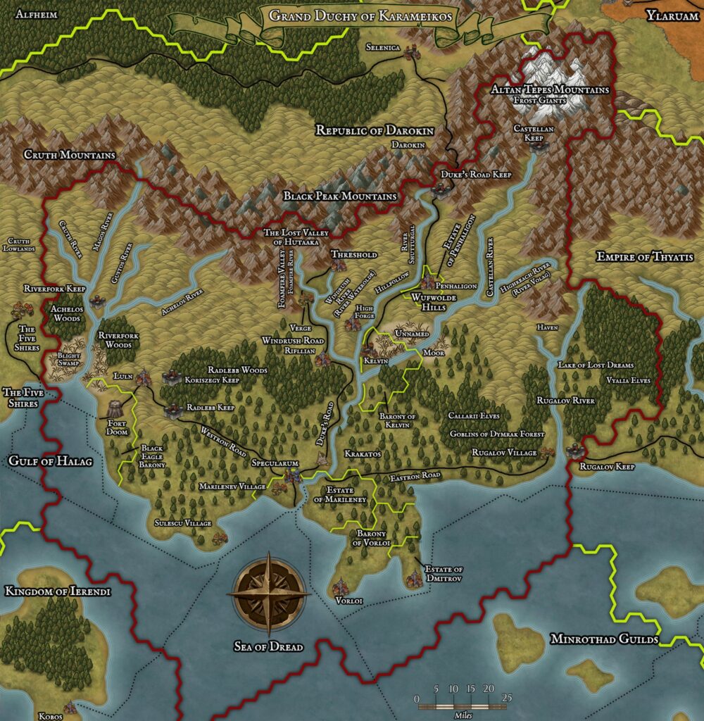 The Grand Duchy of Karameikos by Lorenzo Tusorella, September 2023