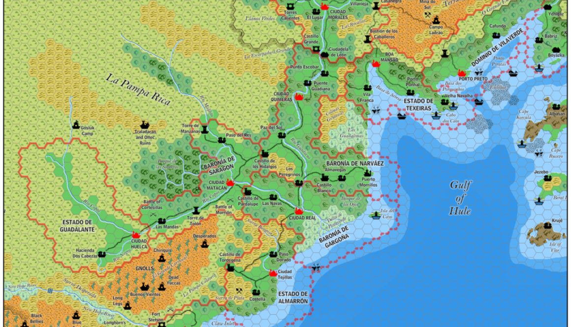 The Savage Baronies, 8 miles per hex by Jose Ignacio Ramos Lomelin, November 2015