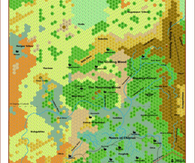 The Northern Wildlands, 8 miles per hex by JTR, July 2006