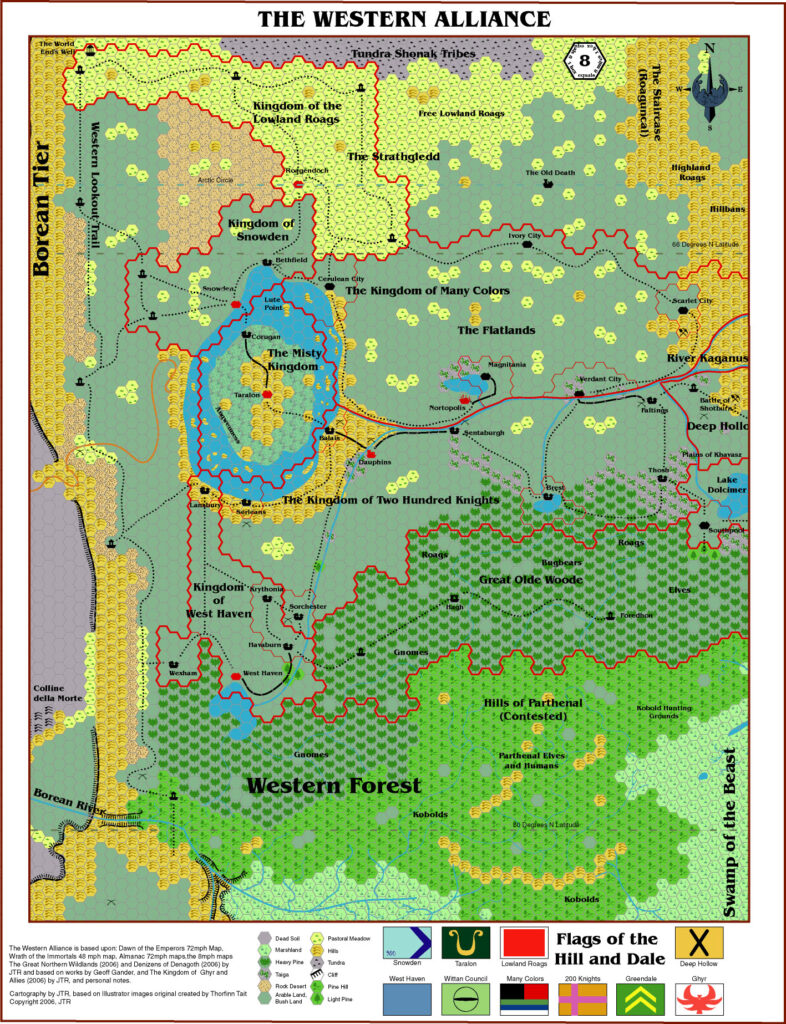 The Western Alliance, 8 miles per hex by JTR, December 2006