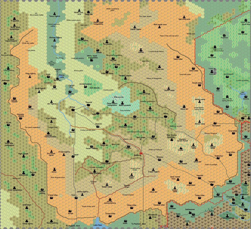 Adri Varma Plateau, 8 miles per hex by Francesco Defferrari, October 2006