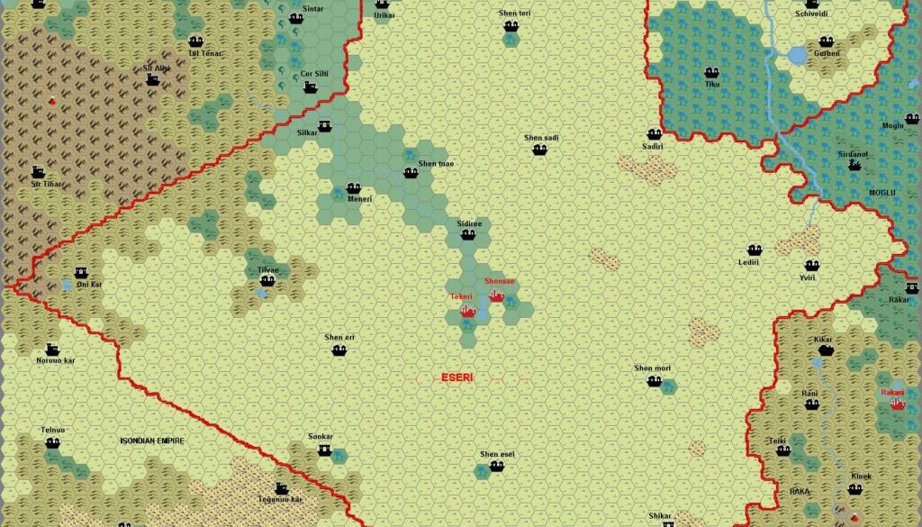 Eseri, 8 miles per hex by Francesco Defferrari, February 2003