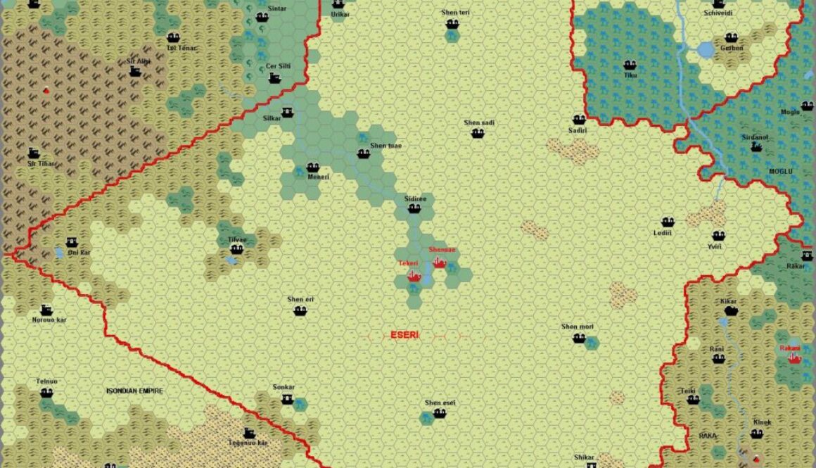 Eseri, 8 miles per hex by Francesco Defferrari, February 2003