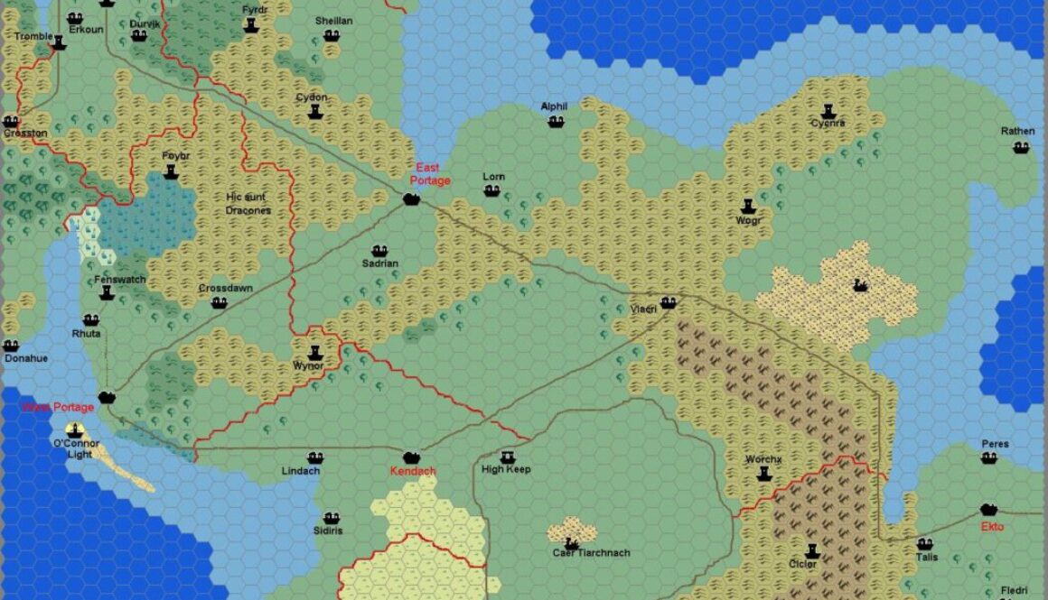 Central Isle of Dawn, 8 miles per hex by Francesco Defferrari, April 2003