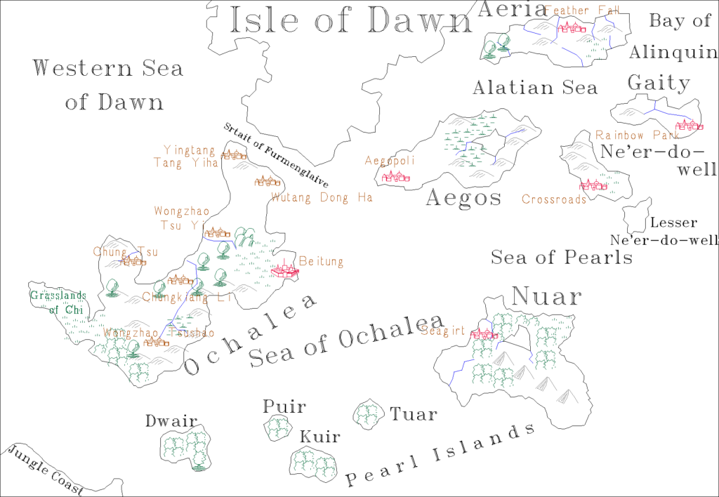 Ochalea, the Pearl Islands, and the Alatian Islands by Aleksei Andrievski, October 1997