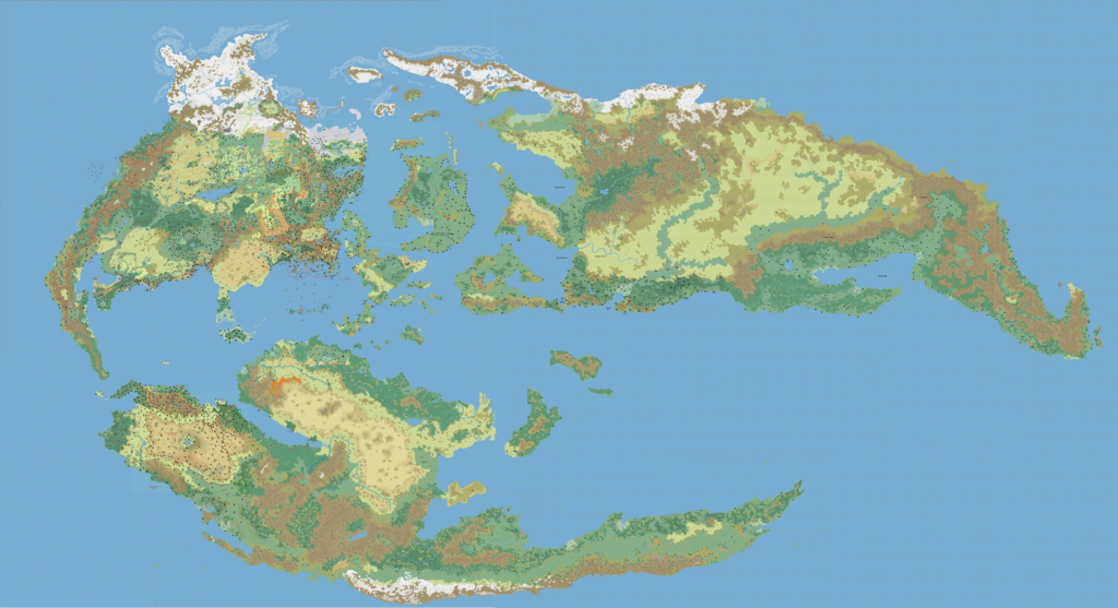 Blank Outer World Overview, 24 miles per hex by Francesco Defferrari, January 2013